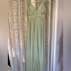 Beautiful sage green bridesmaids dress